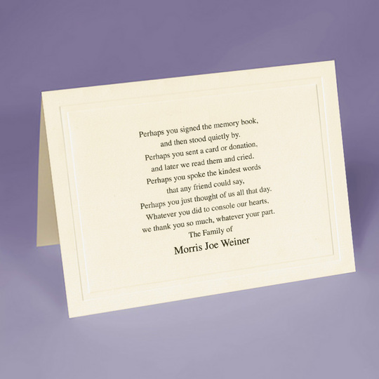 Weiner Sympathy Cards